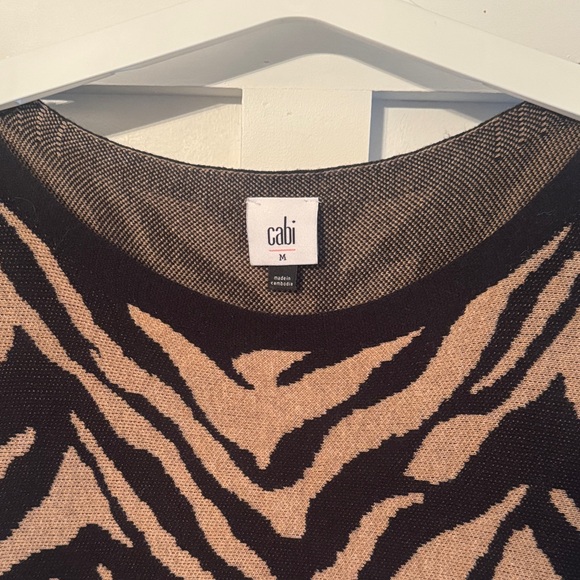 CAbi Zebra Print Sweater - Black and Brown - Picture 2 of 5